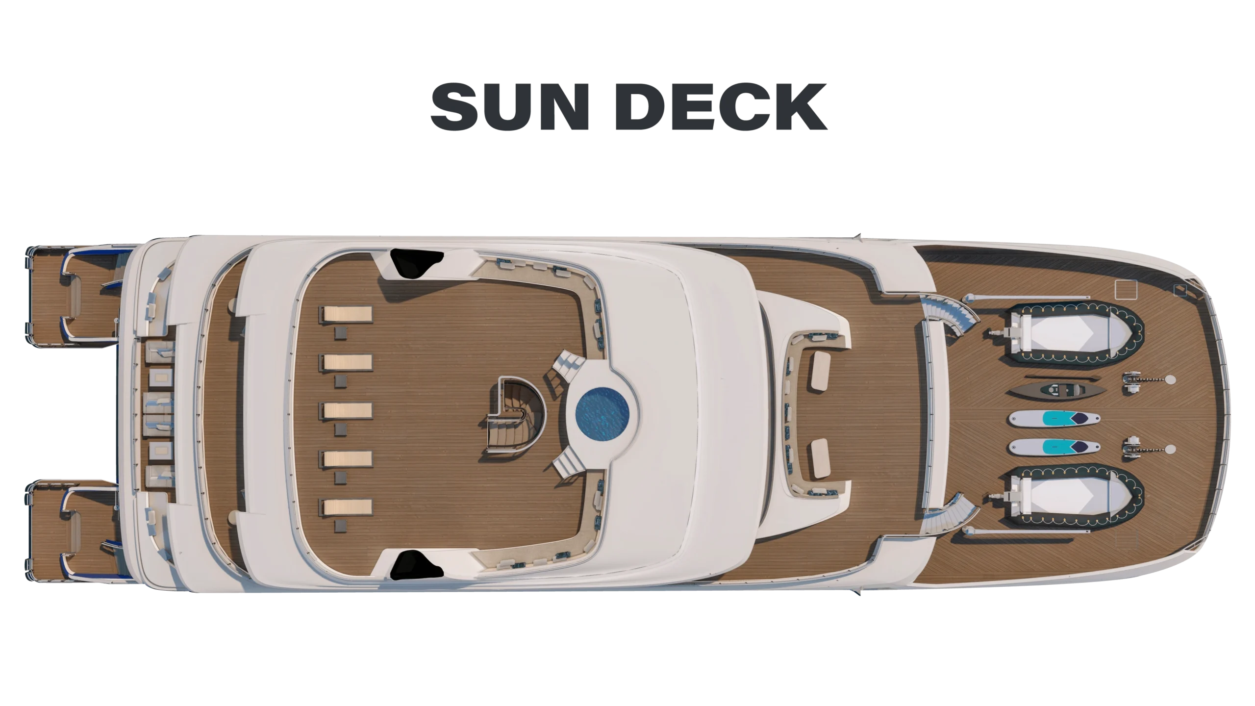 Labeled Sun deck - Deck plan - Hermes Galapagos Mega Catamaran (1)