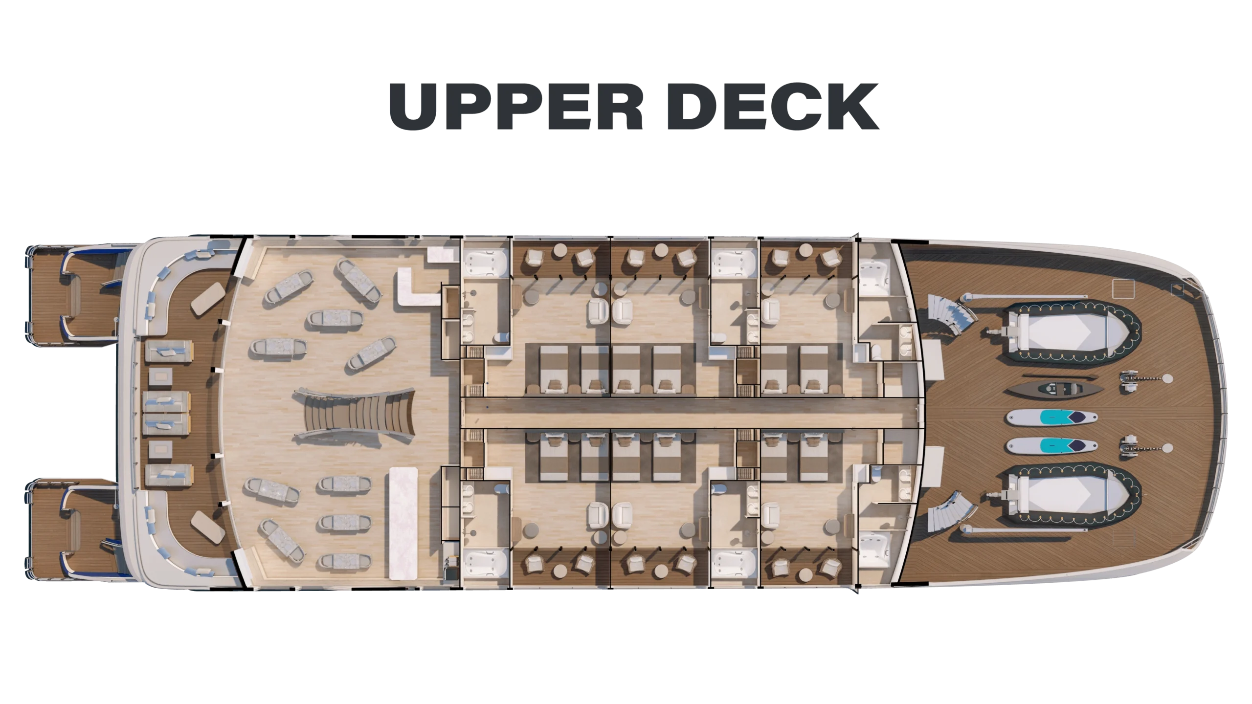 Labeled Upper deck - Deck plan - Hermes Galapagos Mega Catamaran (1)